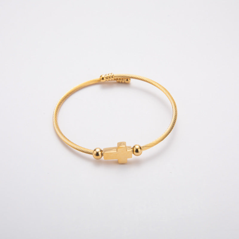 Titanium Retro With Opening Adjustable Bracelet