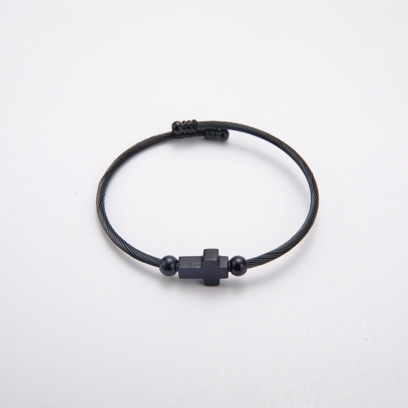Titanium Retro With Opening Adjustable Bracelet