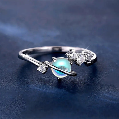 Female Fashion Planet Geometric Ring