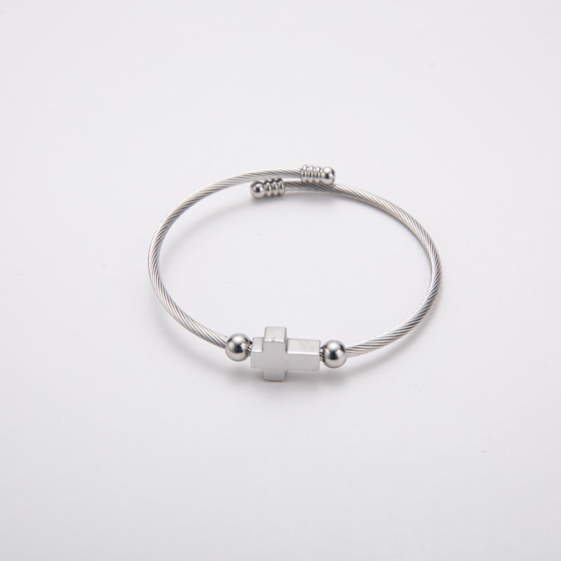 Titanium Retro With Opening Adjustable Bracelet