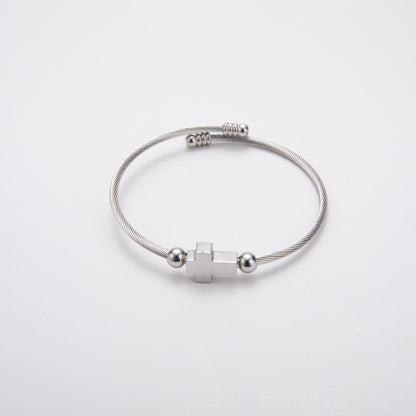 Titanium Retro With Opening Adjustable Bracelet