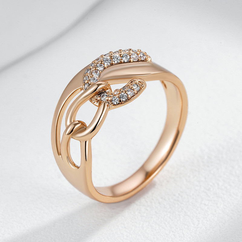 Elegant High Sense Hollow Zircon Vintage Ring