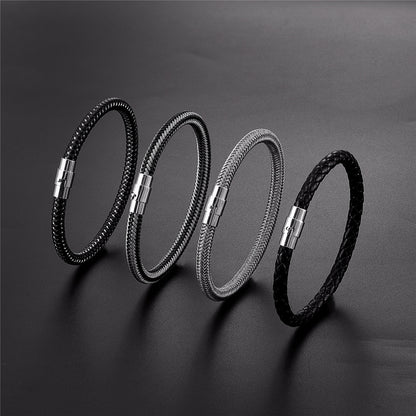 Men's Charm Titanium Steel Wire Bracelet Magnet Socket