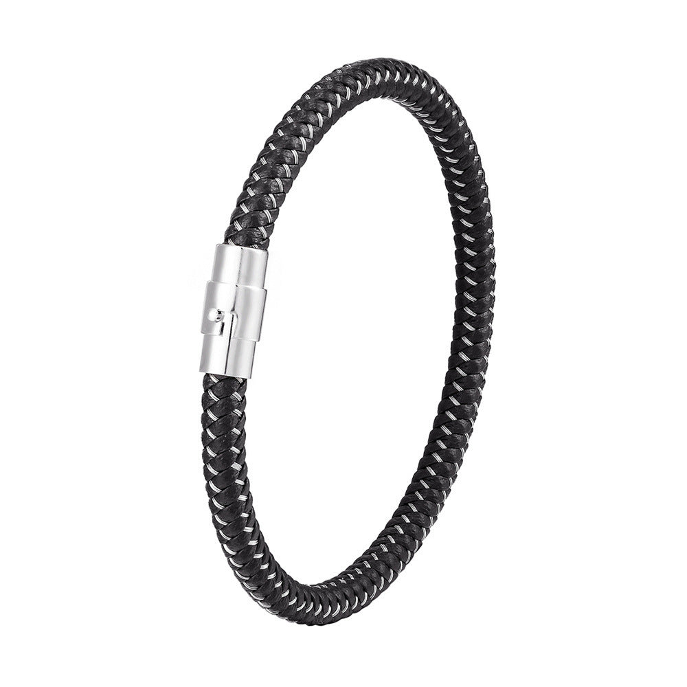 Men's Charm Titanium Steel Wire Bracelet Magnet Socket