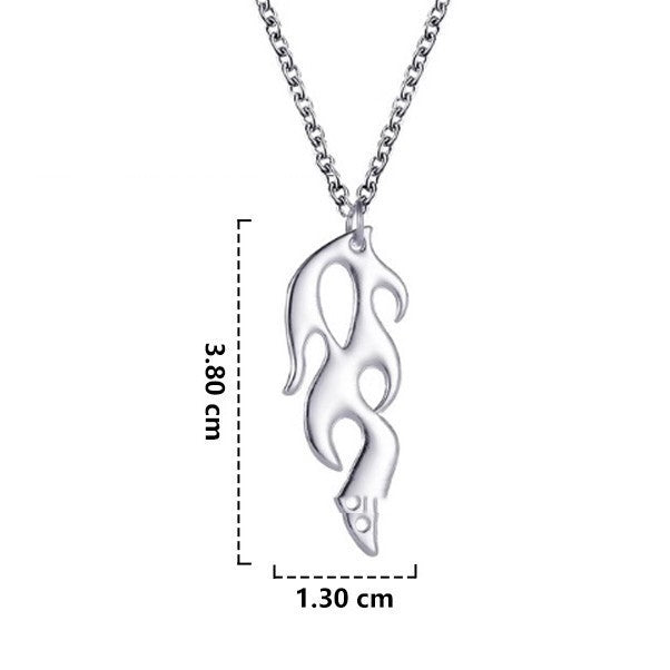 Punk Domineering Fire Element Necklace Hip Hop