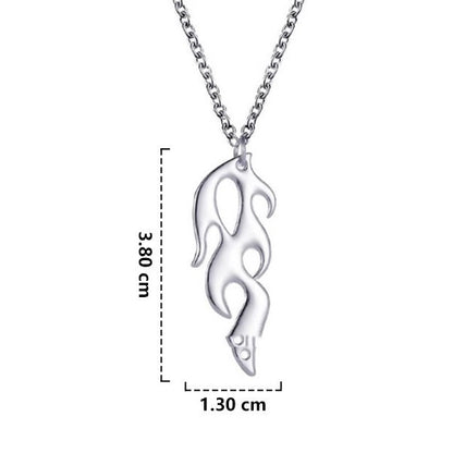 Punk Domineering Fire Element Necklace Hip Hop