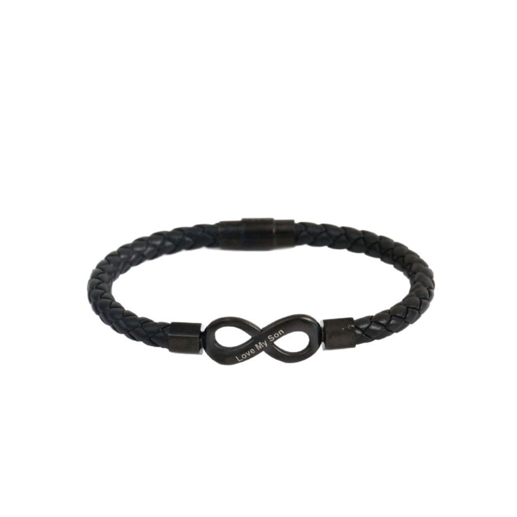 Bracelet 8 Words Infinite Symbol Stainless Steel