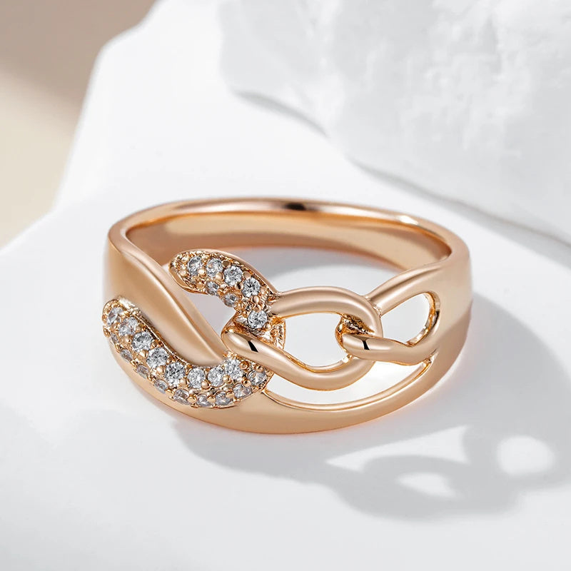 Elegant High Sense Hollow Zircon Vintage Ring