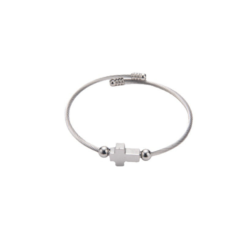 Titanium Retro With Opening Adjustable Bracelet