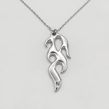 Punk Domineering Fire Element Necklace Hip Hop