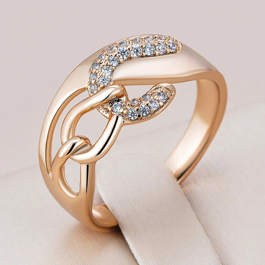 Elegant High Sense Hollow Zircon Vintage Ring