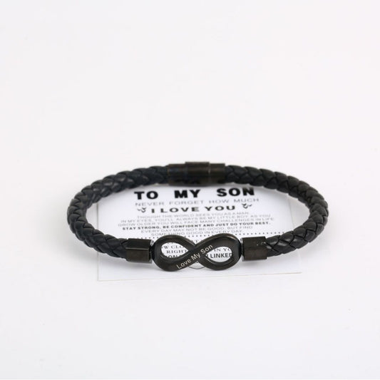 Bracelet 8 Words Infinite Symbol Stainless Steel