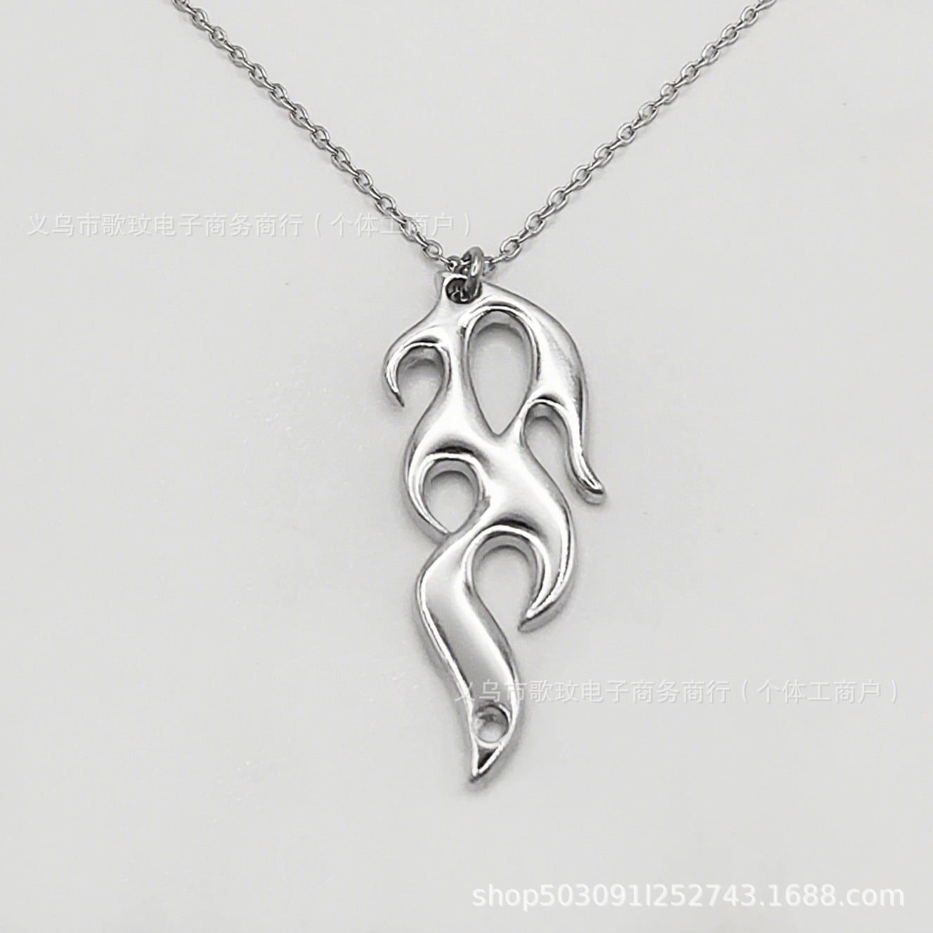 Punk Domineering Fire Element Necklace Hip Hop
