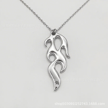 Punk Domineering Fire Element Necklace Hip Hop